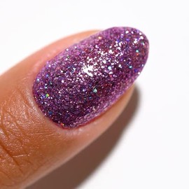 DAISY DND DND Gel Polish Set, Glitter Collection, UV Gel Polish and Air Dry Nail Lacquer, Matching Chip-Free Polish Duo, 919 Magenta Magic, 0.5 Fl Oz