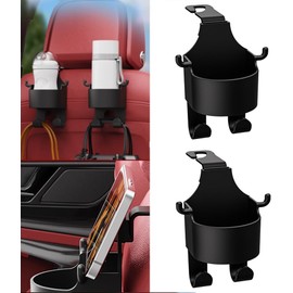 2 Pcs Gancho Multifunción para Portavasos de Asiento para Coche, Portavasos Expandible para Coche, 2 En 1 Porta Vasos Automovil, Ganchos para Bolsos para Coche la Mayoría de Los Automóviles