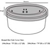 Schleuder Universal Thermal Round Hot Tub Cover, Waterproof, UV Resistant,