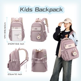 VIDOSCLA Kids School Backpack for Girls Elementary Students BookBag