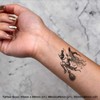 4 x 'Cool Witch On Broomstick' Temporary Tattoos - Water