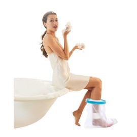 POWER SENIOR Extra Large Cast Cover for Shower Leg - Waterproof Leg Sleeve, for Adult, Reusable