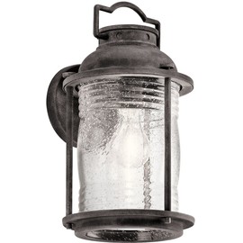 Kichler 49570WZC, Ashland Bay Outdoor Wall Sconce Lighting, 75 Total Watts, Weathered Zinc