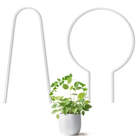 Classicseali 2pcs Acrylic Trellis,Round Acrylic Trellis for Indoor Plants,U-Shape Hoya Trelli for Potted Plants, for Flowers, Peas, Roses, Morning Glory, Vine Plant Accessories(Transparent)