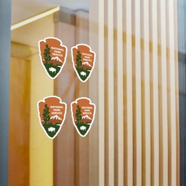 4 Pack National Park Service Vinyl Sticker Decal 2.2" x 2.9", Nature Lover Gift, Green Thumb Gift, Yosemite, Grand Canyon
