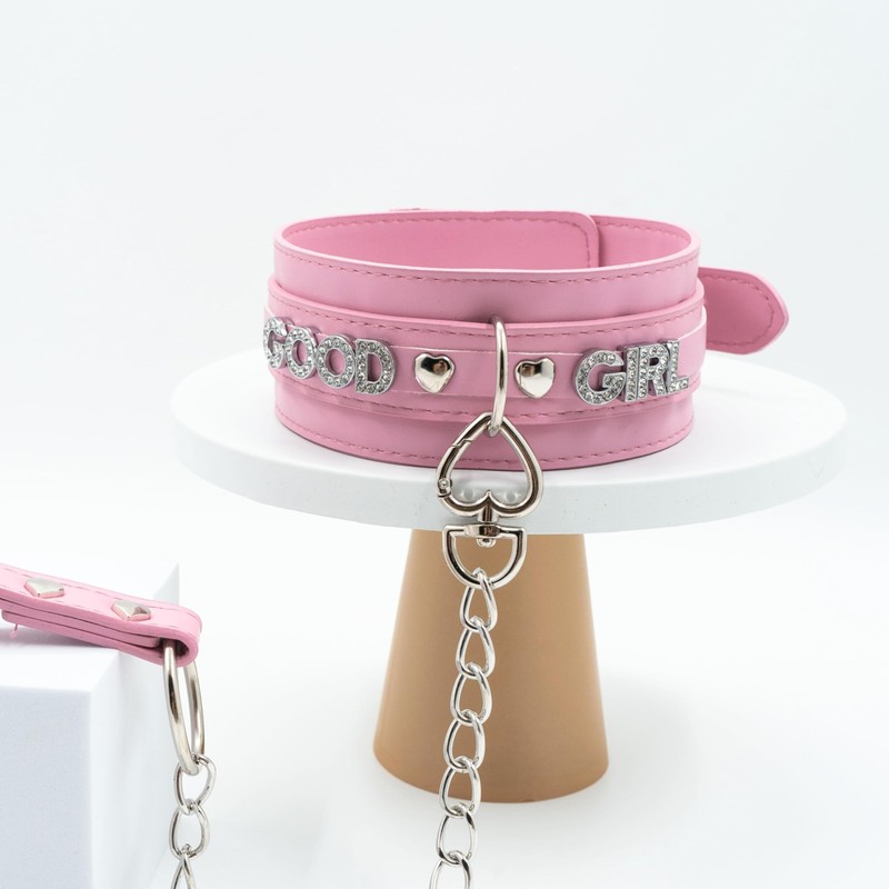 paloli Pink Choker Necklace for Women, Punk Gothic Rock Neck