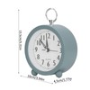Table Clock, Mediterranean Style Table Clock, Non-Ticking Small Alarm Clock,
