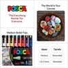 Posca Acrylic Paint Marker Set, 16-Color Med