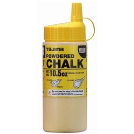 6 Pack Tajima PLC2-Y300 Ultra-Fine Powdered Snap-Line Chalk, Yellow chalk, 10.5 oz (300g)