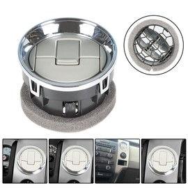 waltyotur 2 Pcs Front Interior Dashboard Louvre AC Heater Air Vent Gray Grey Replacement for F-150 F150 2009-2014