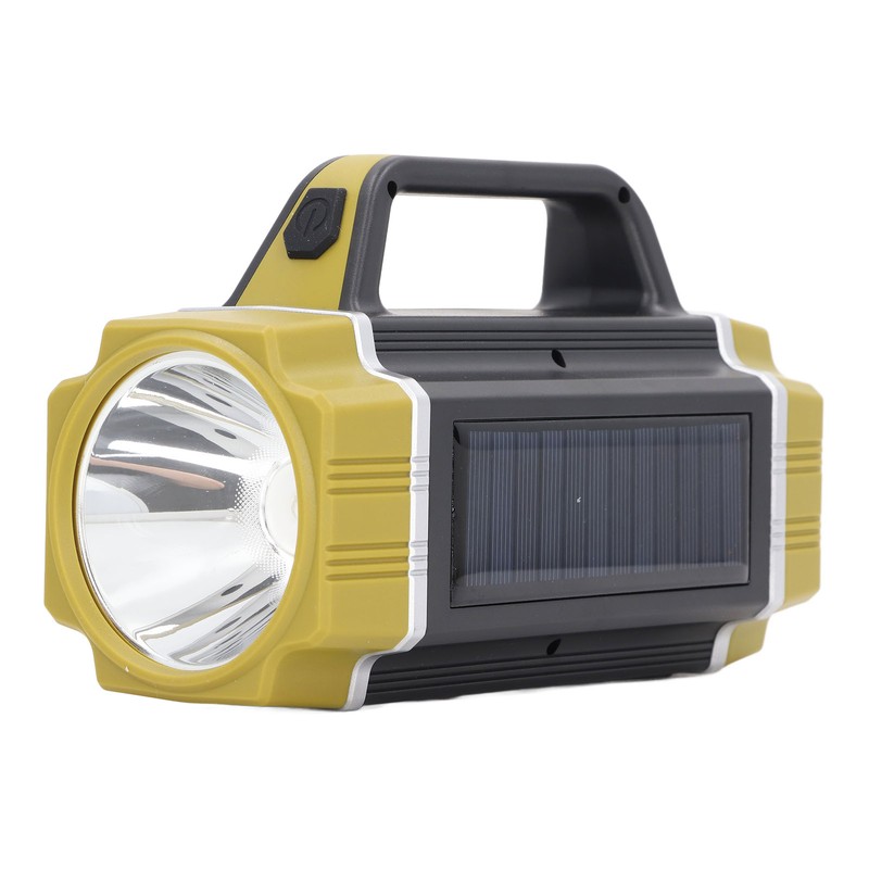 Solar Flashlight Front Side Lighting 6 Gear Super Bright USB