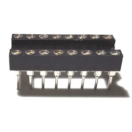 Juried Engineering IC DIP Socket DIP-16 Machined Round Contact Pins Holes 2.54mm DIP16 DIP 16 (Pack of 20)