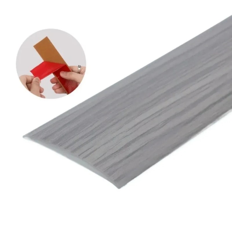 1M Self-Adhesive PVC Floor Transition Strip, 4cm Wood Grain Doorway