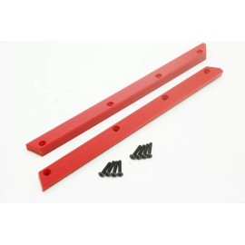 Speedway Chassis Skid Slide Rails for Arrma Typhon, Kraton, Notorious 6s (Red)