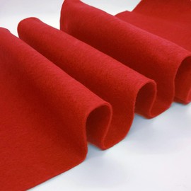 Red Felt Fabric - 1.6mm Thickness 36" X 18" Square Flexible Craft Felt by The Yard Soft Durable Felt Sheets for DIY Sewing Cushion Art Craft Project Supplies
