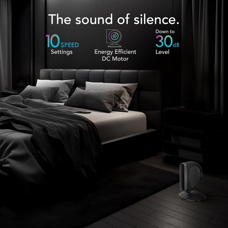 Vornado STRATA 8T Oscillating Table Fan with Remote, Energy Efficient