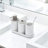 iDesign Cade Holder, Holds Normal Toothbrushes, Spin Brushes, and Toothpaste-White