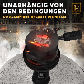 M. ROSENFELD Smokebox Shisha Head - Heat Management Shisha Strainer Attachment with Double Ring Base, Wind Protection, Saves Shisha Charcoal for All Standard Heads, Suitable for Shisha Phunnel Heads,