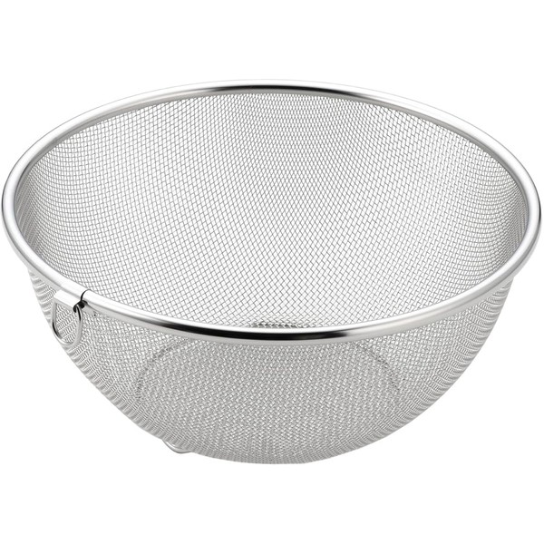 Yoshikawa SJ1383 Just Fit Round Colander (with Ring), 8.7 inches (22 cm)