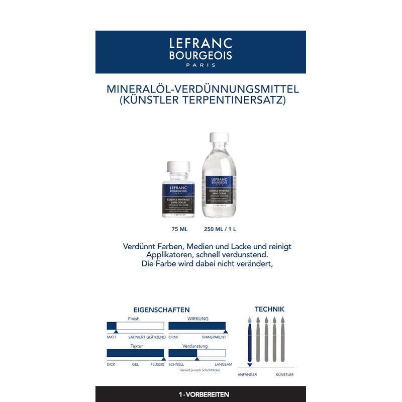 Lefranc Bourgeois Essenza di Petrolio Minerale 75 ml