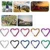 Calsgkspray Aluminum Alloy Heart Shaped Carabiner Clip Keychain Clip Spring