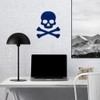 Transparent Decal Stickers Of Crossbones Death Skull Danger Poison (Navy
