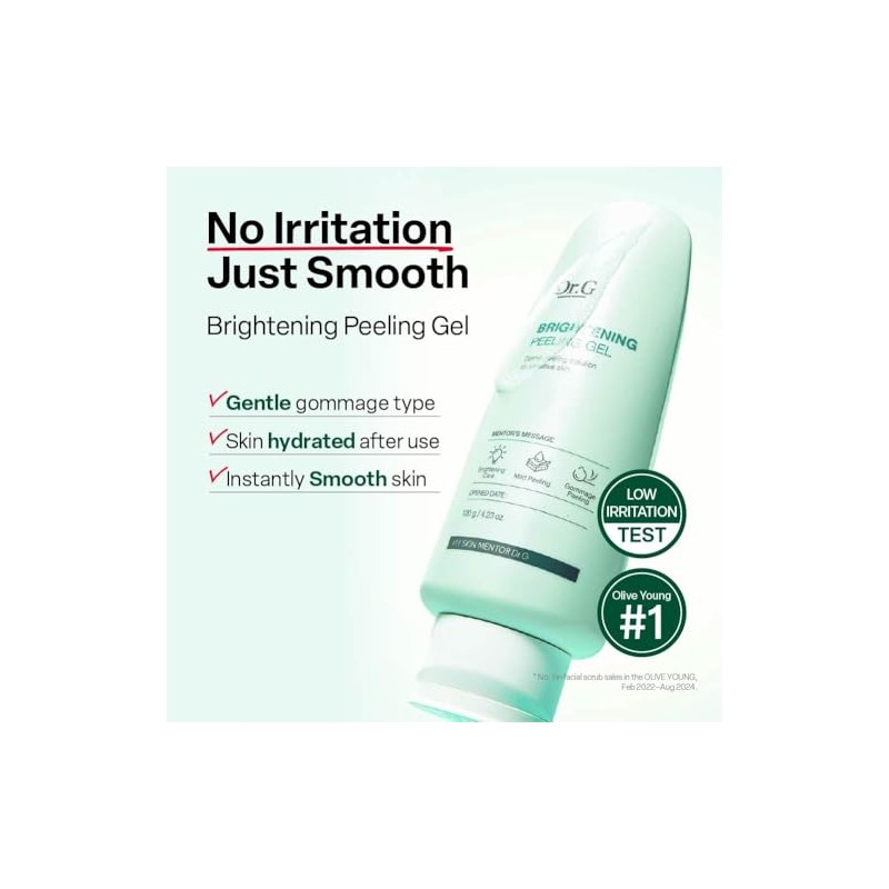 Dr.G- Cuidado peeling suave sin irritación de la piel.