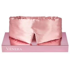 Vénera Silk Eye Mask - 100% Pure Mulberry 22 Momme Silk Sleep Mask, Adjustable Sleep Mask for Women and Men (Adjustable, Cloud Pink)