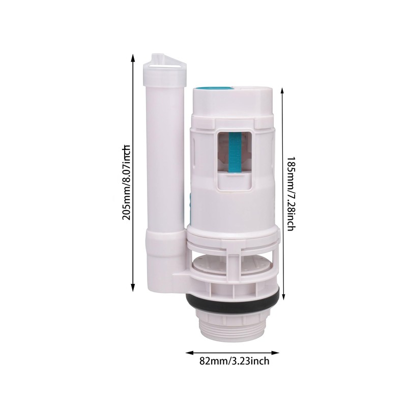 185mm Height Toilet Water Tank Fill Valve Set Dual Flush