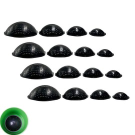 NentMent 16 Pack Flower Pot Hole Cover Hard Plastic Domed Mesh Pad Bottom Drainage Screen Grid Filter Net for Plant Pots Planter Bonsai Gardening Watering Terrarium Potting Prevent Soil Loss 4 Sizes