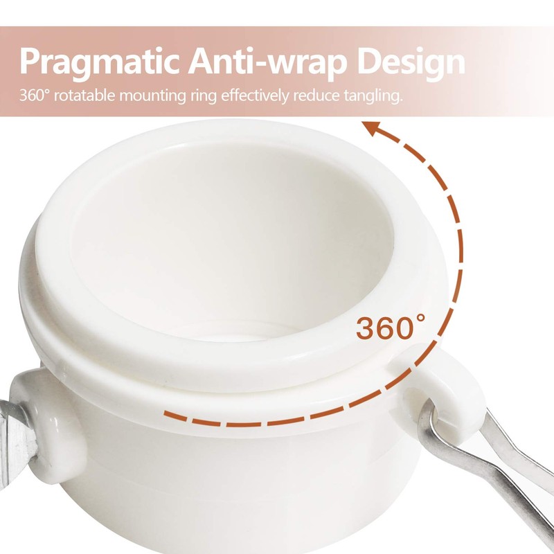 Anley 1.25" Plastic Flagpole Mounting Rings Set - Anti Wrap