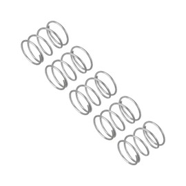 QUARKZMAN Pack of 5 Compression Springs, 0.5 x 7 x 10 mm, Compression Springs, Spring Springs, Coil Springs, Steel Springs, 304 Stainless Steel, Silver