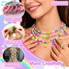 LXUEJIE Elastic Bracelet String, 1mmX50m Stretchy Rainbow Bracelet String