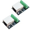 2 pieces RJ45 8pin Ethernet single female terminal breakout board,