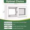 Vinyl Basement Slider Window,32" x 16" Basement Window,Removable Sliding Windows