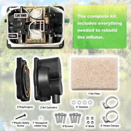 WEHOPE HP-80 HP-60 Air Pump Rebuild Complete Kit Replacement for Hiblow HP 80/HP 60,Including the Filter and Safety screw.