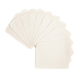 AXEN 12PCS Iron on Repair Patches, 100% Cotton Fabirc Mending Patches for Clothing, Pants, Dress, Shirts, Coats, Jeans and More, Beige