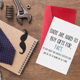 MOROLURU Funny Fathers Day Card for Best Dad In The World, Fathers Day Card Gifts from Daughter Son, Humor Father's Day Cards for Dad Father Grandpa Grandfather