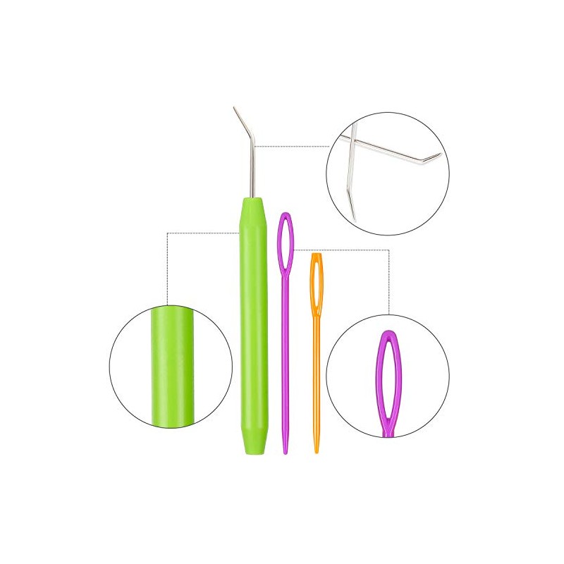 WILLBOND Knitting Loom Hooks, Crochet Hook Set, 6 Pcs Green