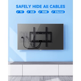 HAPYTHDA in Wall Cable Management Kit for TV, Recessed Outlet for TV Power, Brush Wall Plate Cable Pass Through Low Voltage Cables, in Wall Power Kit for Home & Office Theater Systerm, White