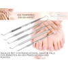 Set of 5 with ingrown toenail lifter, corner file, double