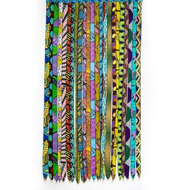 African Ankara Kente - Cortina multicolor con cinta para puerta, estilo bohemio hippie, tamaño personalizable, diseño clásico, sala de estar, recámara, 75 x 39 pulgadas