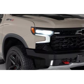 GTS Styling Headlight Covers Smoke 2 PCS. Fits Chevy Silverado 1500 2022-2024