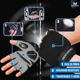 MERCURYAL 2 Pack Fitness Gloves for Men, Fitness Training Gloves, Pull Ups Gym Fitness Gloves for Women, Fitness Gloves (Short Wrists, M)