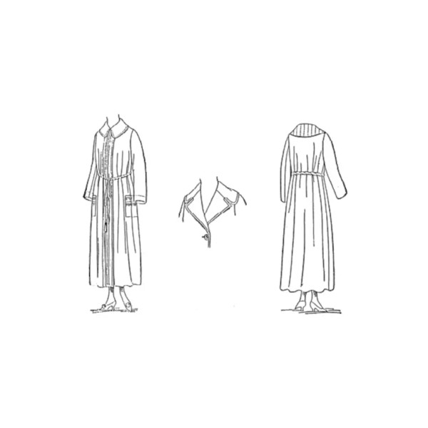Past Patterns 8998 - 1920s Ladies Bathrobe Sewing Pattern bust