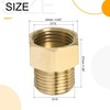 sourcing map Brass Check Valve, G1/2 Male Female Thread 24x27mm