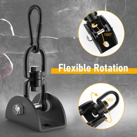 Eapele Hammock Hanging Kit, 1200 lb Capacity Heavy Duty Ceiling Hooks, 360° Swivel Swing Set Hanger for Hammock Chairs, Tree Swings, Yoga Swings, Heavy Bag Mount Supports Sandbag & Punching Bag