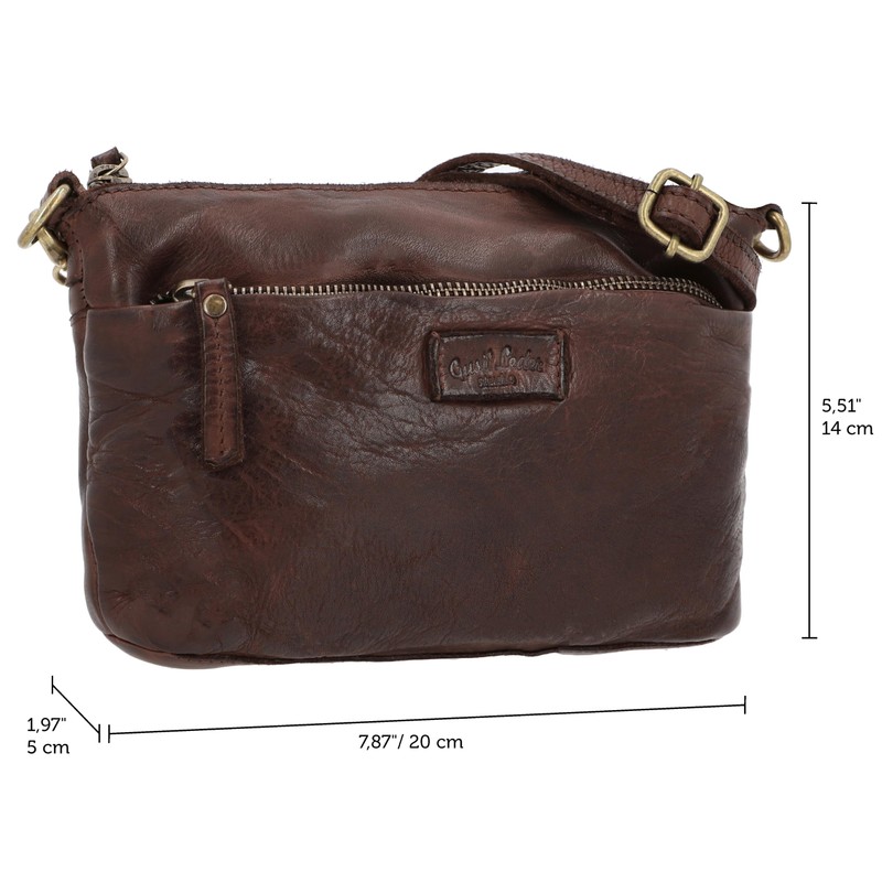 Gusti Veronika Small Shoulder Bag Handbag Women's Leather Party Brown
