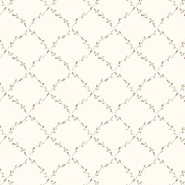 PP35523 - Pretty Prints 4 Floral Trellis Green Pink Galerie Wallpaper