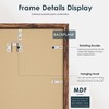 6x8 Picture Frame 5 Pack, Classic Brown Photo Frame for